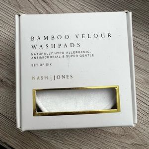 NIB Nash Jones Large Reusable Bamboo Velour Washpads, set of six